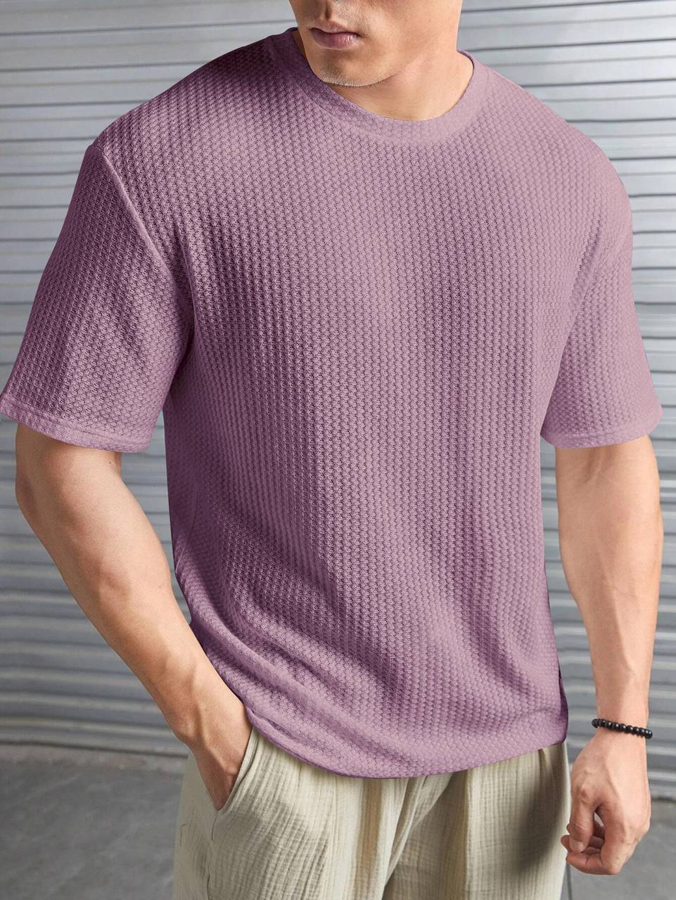 Men's Lightweight Summer Tshirt Lavender Color