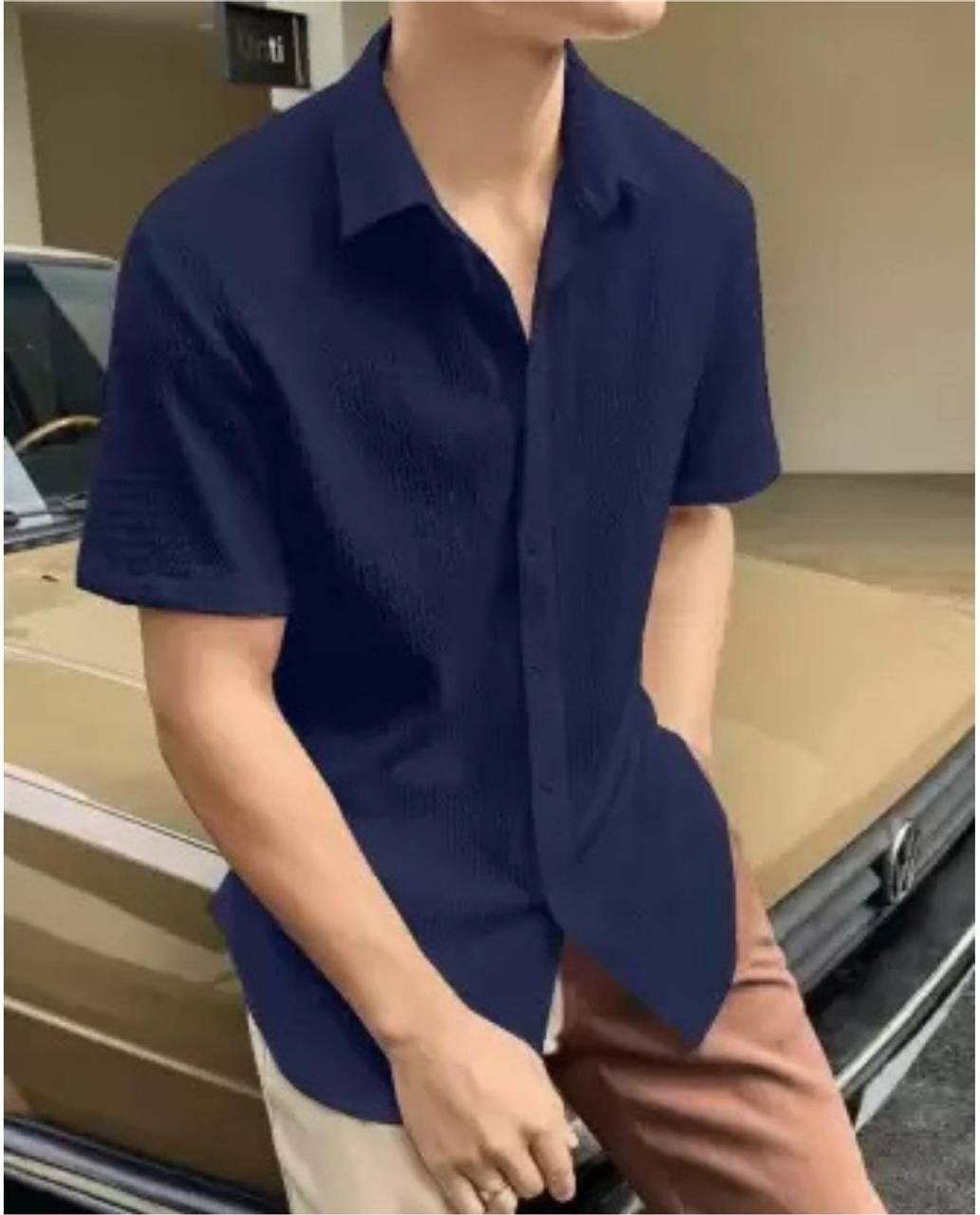Everyday Cool Mens Casual Summer Shirt Blue Color