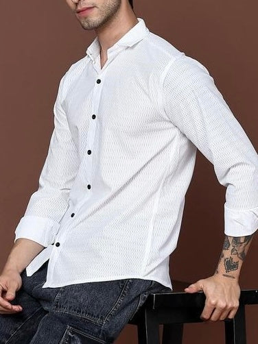 Textured White Shirt – Effortlessly Stylish, Boldly Unique