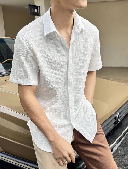 Everyday Cool Mens Casual Summer Shirt White Color
