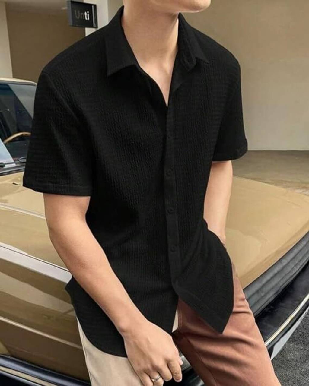 Everyday Cool Mens Casual Summer Shirt Black Color