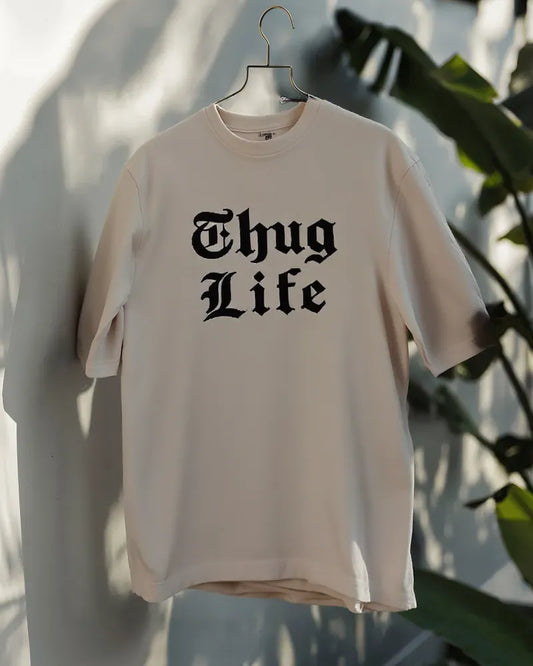 Men’s Peach Oversized Graphic Tee – Drop Shoulder | Relaxed Fit