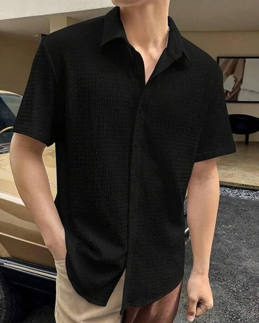 Everyday Cool Mens Casual Summer Shirt Black Color