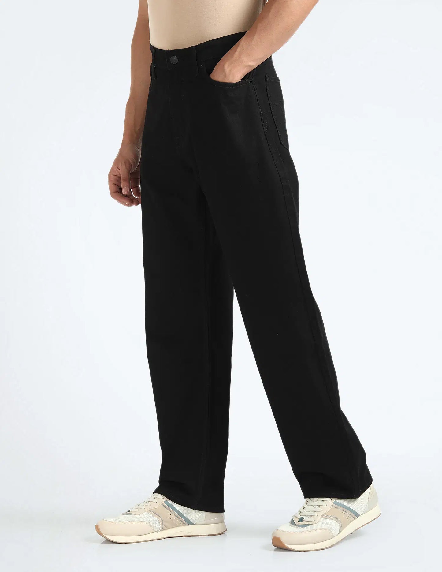 Men's Straight Fit Black Jeans – Stylish, Comfortable & Perfect for Everyday Wear