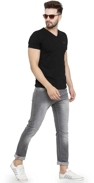Men's Straight Fit Grey Jeans – Stylish, Comfortable & Versatile Denim