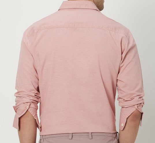 Men's Stylish Solid Casual Shirt - Regular Fit and Formal Wear Pink Color