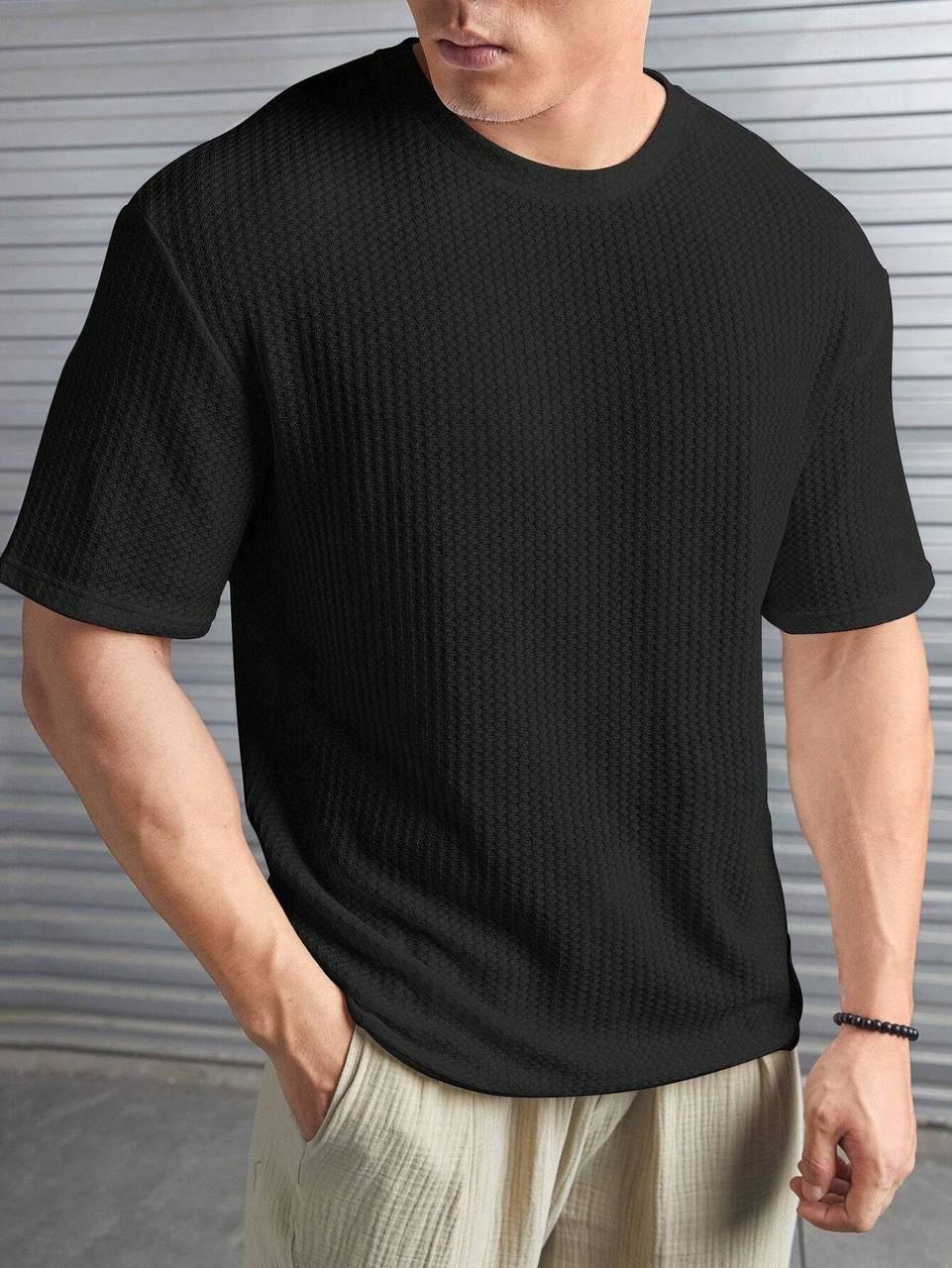 Men's Lightweight Summer Tshirt Black Color
