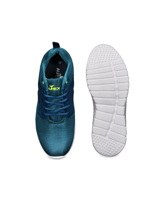 Men's Grey Sports Sneakers Teal Blue – Stylish, Comfortable, and Perfect for Everyday Wear