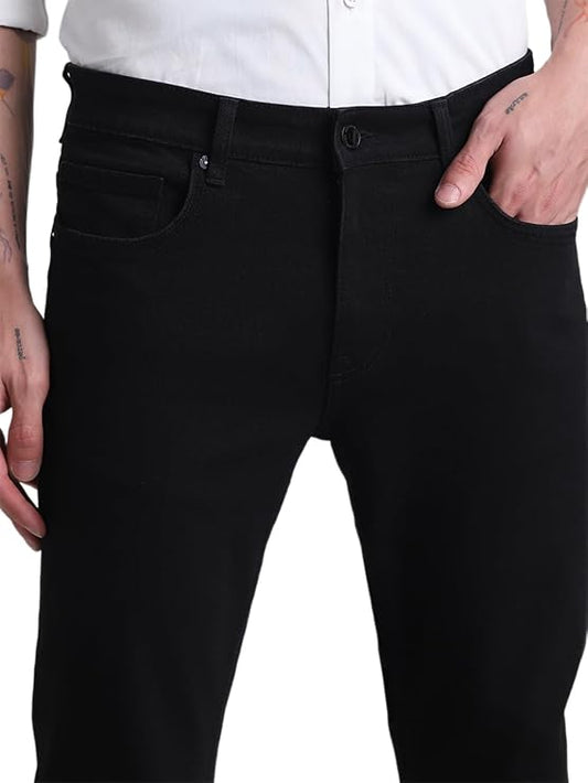 Men's Straight Fit Black Jeans – Stylish, Comfortable & Versatile Denim