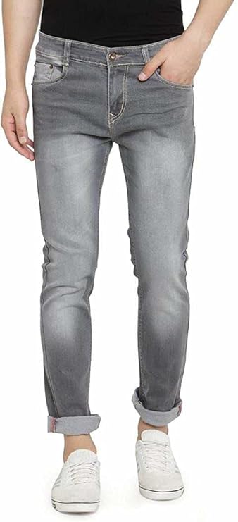 Men's Straight Fit Grey Jeans – Stylish, Comfortable & Versatile Denim