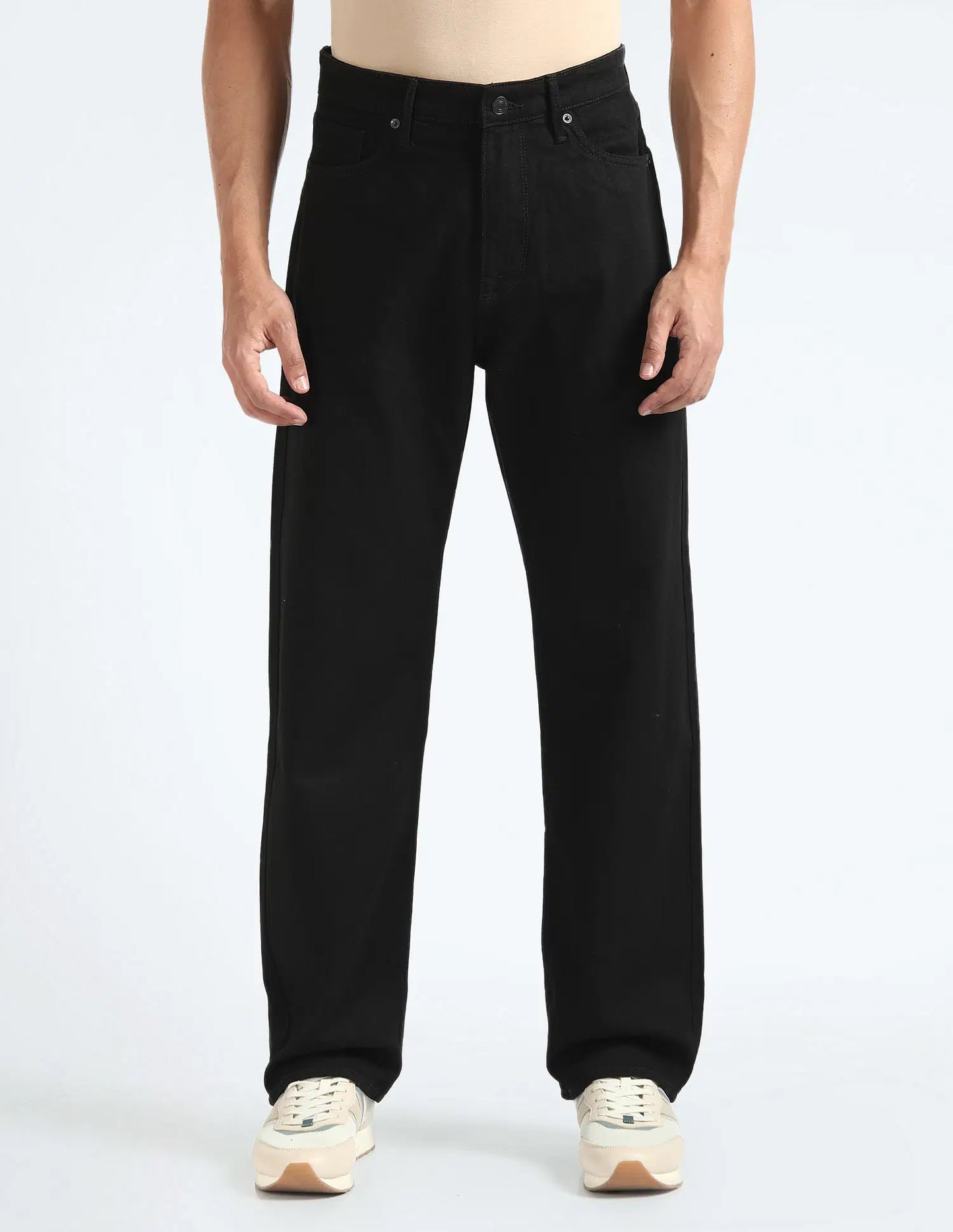 Men's Straight Fit Black Jeans – Stylish, Comfortable & Perfect for Everyday Wear