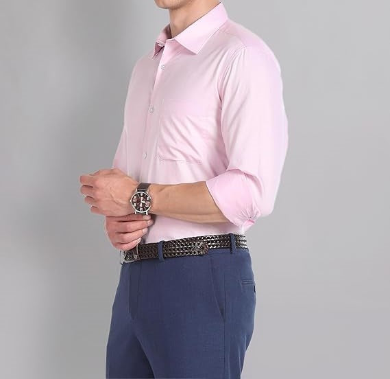 Men's Classic Pink Shirt – Regular Fit | Stylish Casual & Formal Wear