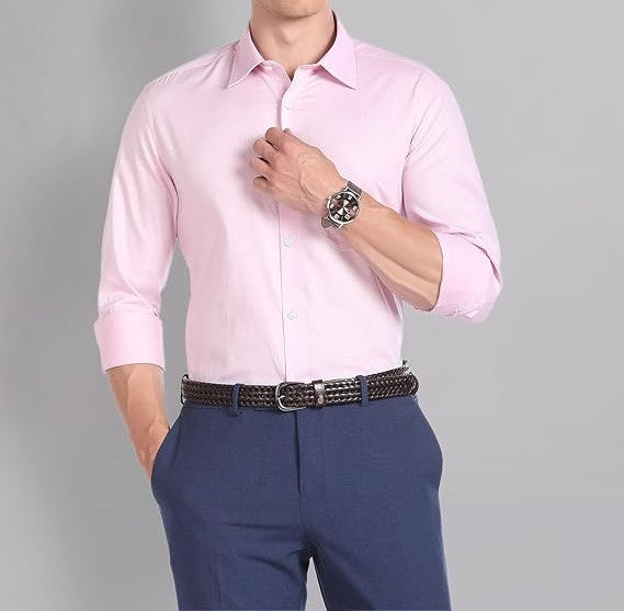 Men's Classic Pink Shirt – Regular Fit | Stylish Casual & Formal Wear