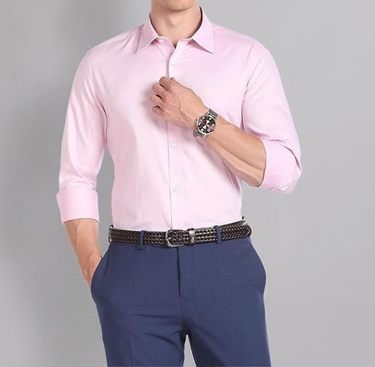 Men's Classic Pink Shirt – Regular Fit | Stylish Casual & Formal Wear
