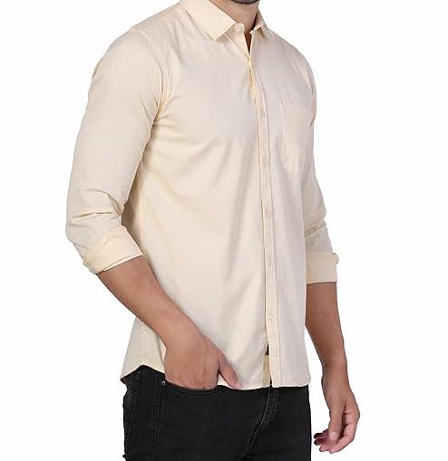Men's Stylish Solid All Day Fresh Buttondown Casual Shirt - Regular Fit | Plain | Full Sleeve | Cotton Semi Formal Wear