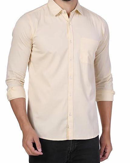 Men's Stylish Solid All Day Fresh Buttondown Casual Shirt - Regular Fit | Plain | Full Sleeve | Cotton Semi Formal Wear
