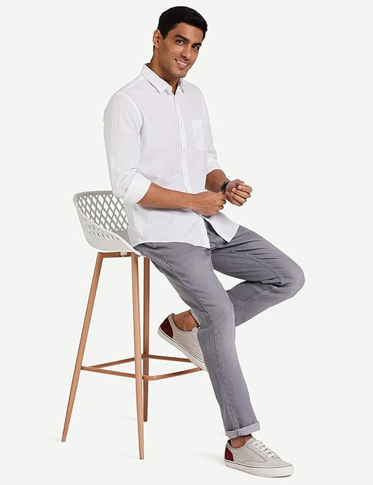 Men's Classic White Shirt – Regular Fit | Stylish Casual & Formal Wear