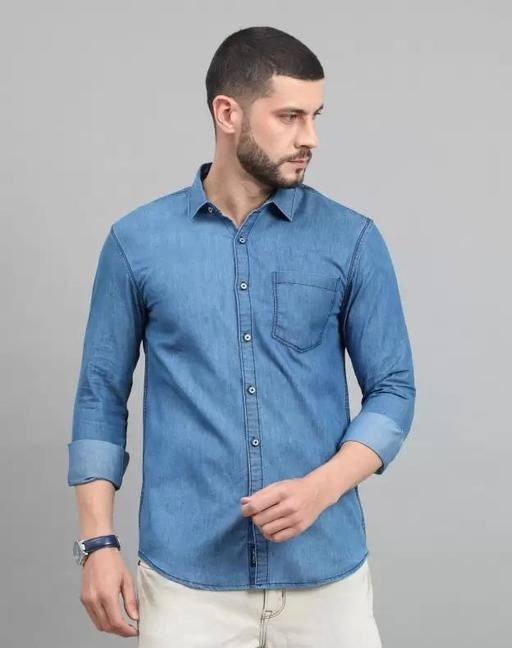 Light Blue Denim Shirt – For the Bold & Stylish