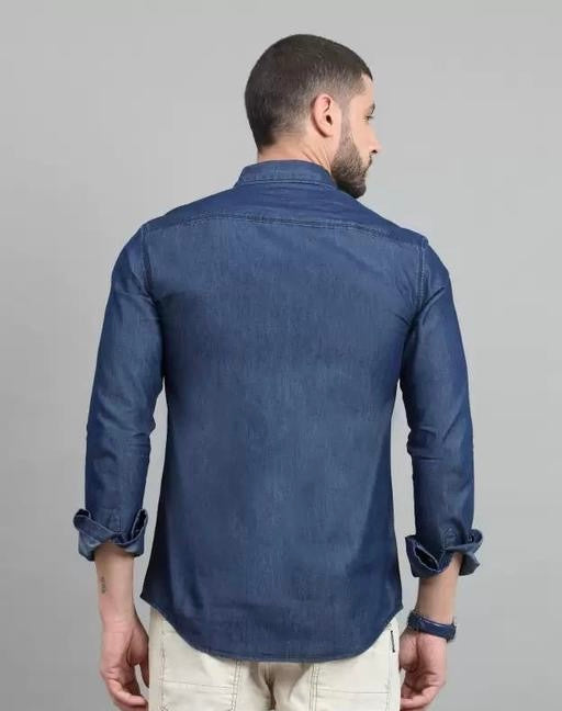 Deep Blue Denim Shirt – For the Bold & Stylish