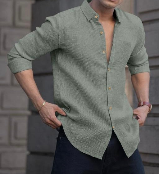 Midnight Grey Linen Shirt – Effortlessly Stylish, Always on Trend