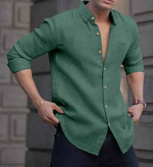 Olive Green Linen Shirt – Fresh, Bold & Effortlessly Stylish