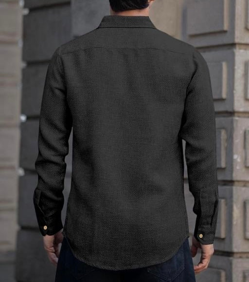 Midnight Black Linen Shirt – Effortlessly Stylish, Always on Trend