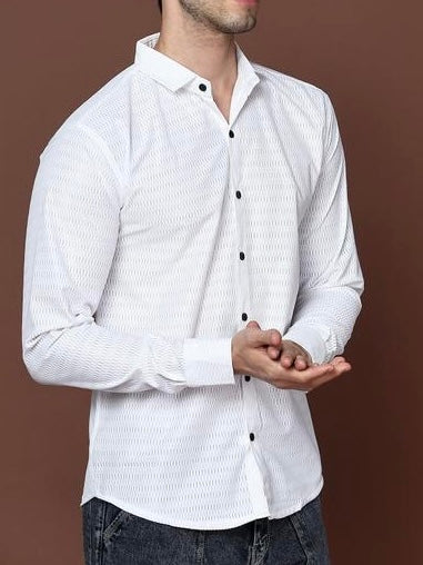 Textured White Shirt – Effortlessly Stylish, Boldly Unique