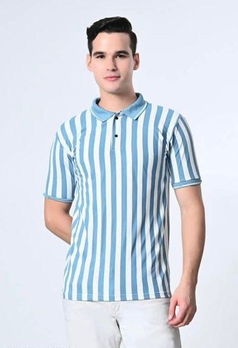 Blue Striped Button-Up Shirt – Stylish, Versatile, and Timeless