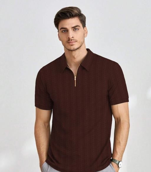 Rust Mode Brown Zip Tee – Street-Ready Look, Cloud-Soft Feel