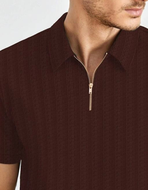 Rust Mode Brown Zip Tee – Street-Ready Look, Cloud-Soft Feel