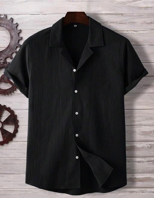 Midnight Black Summer Shirt – Sleek, Cool & Effortlessly Stylish