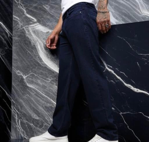 Navy Blue Relaxed Fit Denim Jeans – Comfort Meets Classic Style