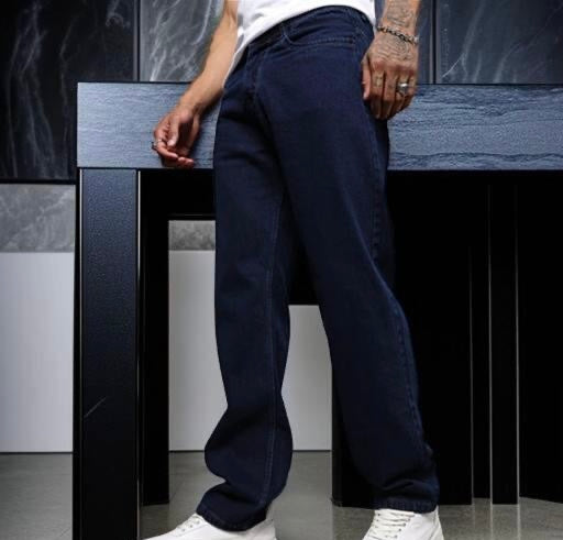 Navy Blue Relaxed Fit Denim Jeans – Comfort Meets Classic Style