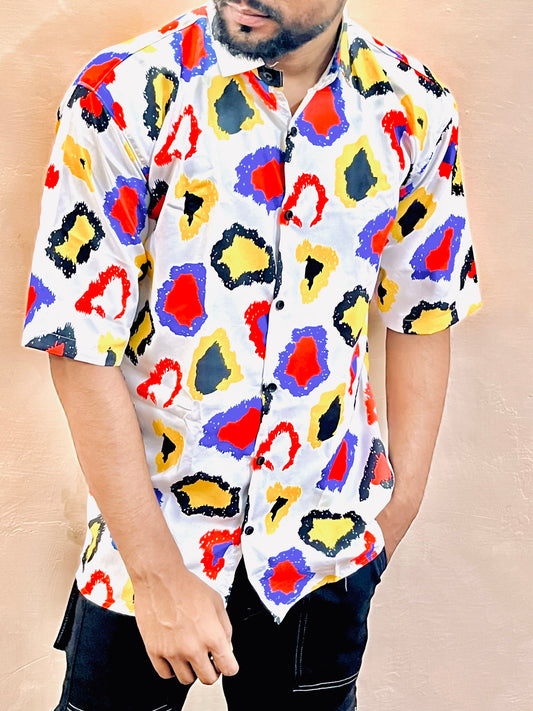 Men's Printed Half Sleeve Shirt – Stylish, Comfortable & Perfect for Everyday Wear