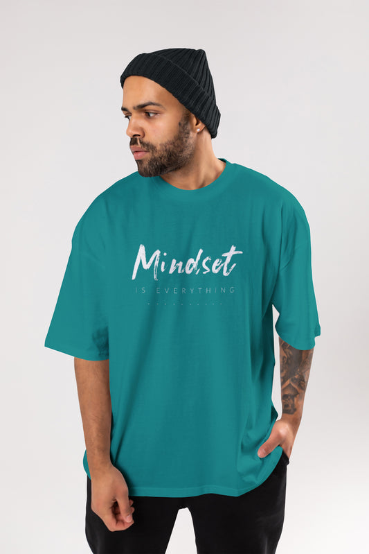 Oversized Anime Printed Drop Shoulder T-Shirt for Men green Color