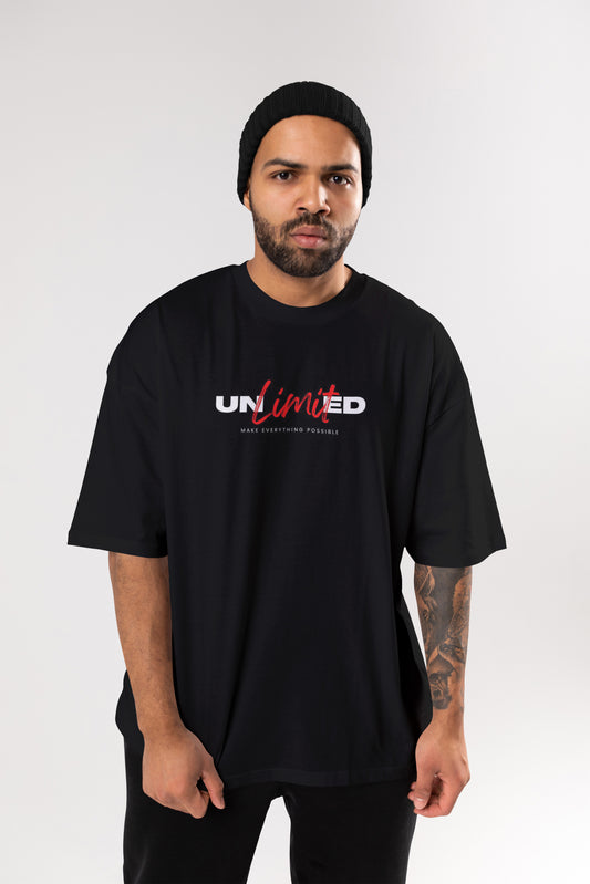 Oversized Anime Printed Drop Shoulder T-Shirt for Men
